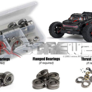 ara068b - Arrma Outcast 8s EXB 1/5th (#ARA5810v2) Compatible Metal Shielded Bearing Kit