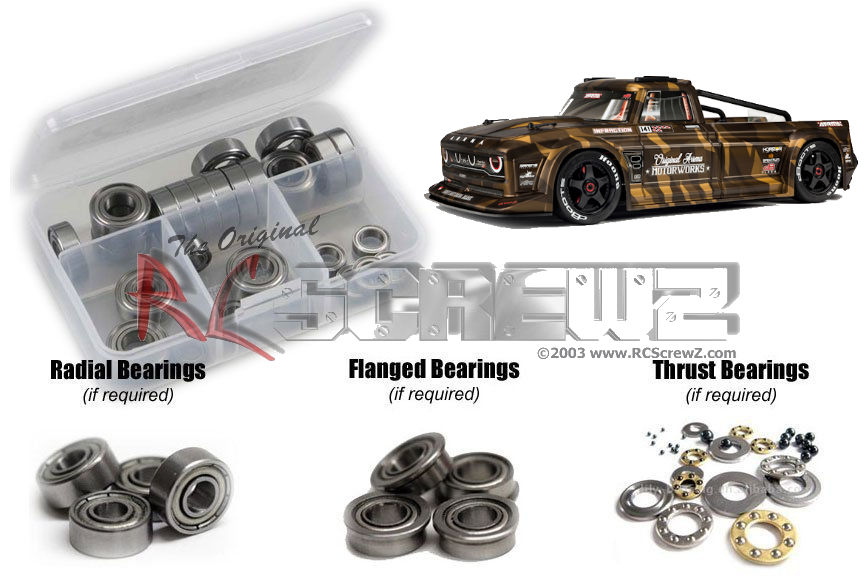 Kit De Roulements Scellés Fast Eddy Pour Arrma Infraction 6S BLX - Référence TFE5842