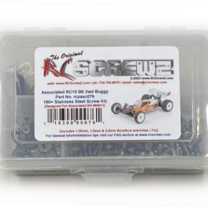 asc076 - Stainless Steel Screw Kit For The Associated RC10B6 2wd (#90011)