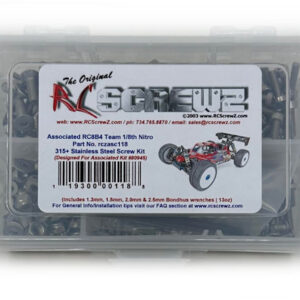 asc118 - Stainless Steel Screw Kit For The Associated RC8B4 Team 1/8th Nitro (#80945)