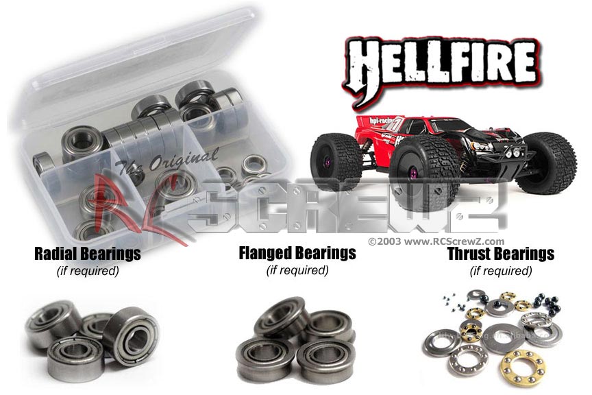 hpi027b HPI Racing Hellfire RTR Precision Bearing Kit RCScrewZ