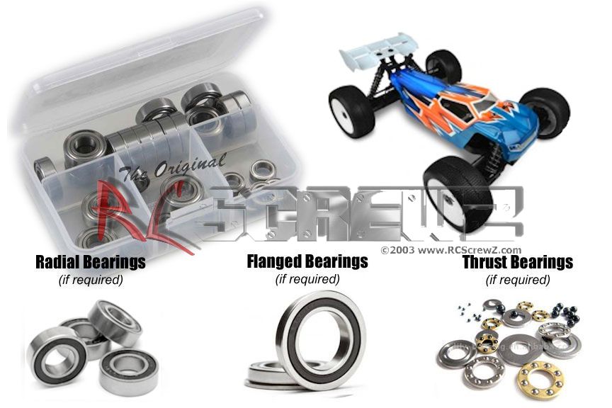tek005r Tekno RC ET 48 e Truggy Rubber Shielded Bearings
