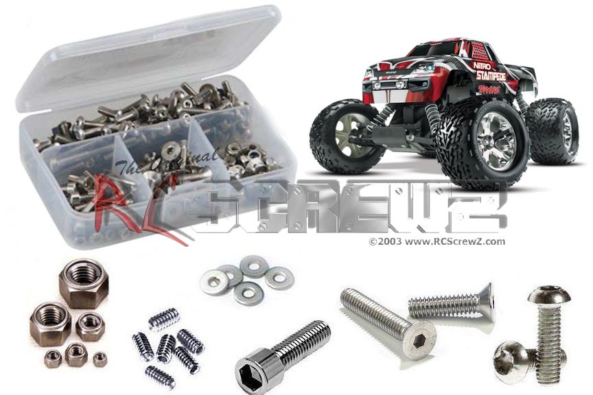 tra068 Traxxas Stampede Nitro TSM Stainless Screw Kit RCScrewZ