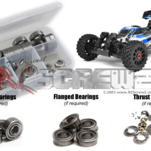 cor025b - Team Corally Syncro 2wd Series (#C-00289) Compatible Metal Shielded Bearing Kit