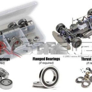 kyo001r - Rubber Shielded Bearing Kit For The Kyosho V-One-R Nitro 1/10th (#31011)