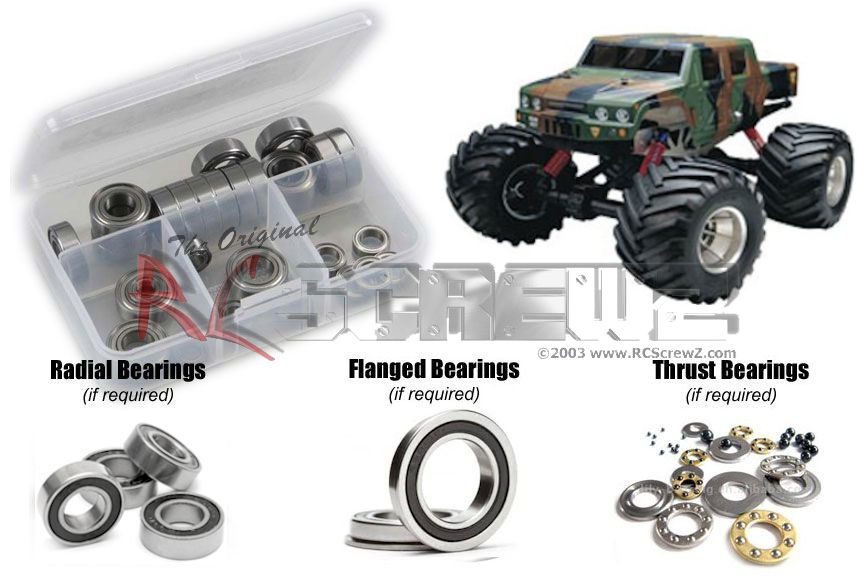 kyo018r - Rubber Shielded Bearing Kit For The Kyosho Mad