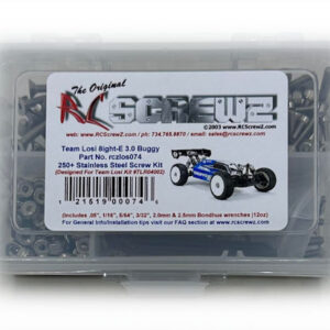 los074 - Stainless Steel Screw Kit For The Losi 8ight-E 3.0 Buggy 1/8th (#TLR04002)