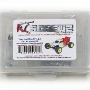 los113 - Stainless Steel Screw Kit For The Losi Mini-T 2.0 2wd (#LOS01015/17)