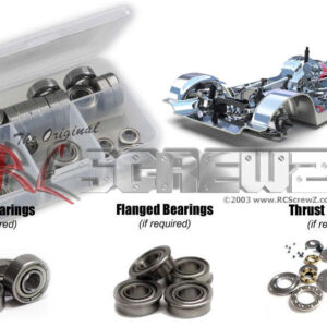 rer083b - Redcat Racing Chrome/Gold LRH285 Chassis Metal Shielded Bearing Kit