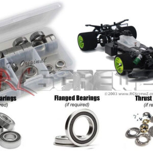 ser007r - Rubber Shielded Bearing Kit Compatible With Serpent Vector 1/8th Nitro (#909010)