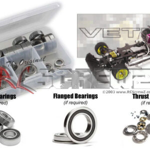 ser008r - Rubber Shielded Bearing Kit Compatible With Serpent Veteq 1/8th Nitro (#901000)