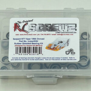 ser030r - Serpent 977 Viper 1/8th (#903012) Rubber Shielded Bearing Kit