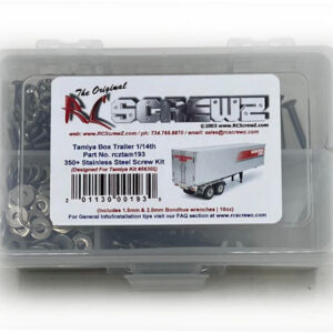 tam193 - Tamiya Box Trailer 1/14th (#56302) Compatible Stainless Screw Kit