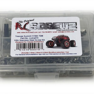 tra070 - Traxxas Summit TSM 1/16th (#72076-3) Stainless Steel Screw Kit
