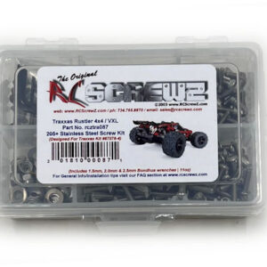 tra087 - Stainless Steel Screw Kit For The Traxxas Rustler 4x4/VXL (#67076-4)