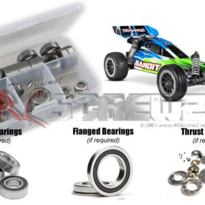tra128r - Traxxas Bandit XL 2wd 1/10th (#24254-8) Compatible Rubber Shielded Bearing Kit