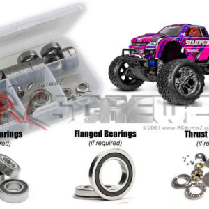 tra129r - Traxxas Stampede XL5 2wd 1/10th (#36254-8) Compatible Rubber Shielded Bearing Kit