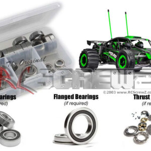 tra149r -  Traxxas Pro Scale X-Series Sand (#109076-4) Compatible Rubber Shielded Bearing Kit - Image 1