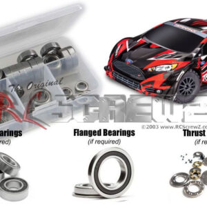 tra162r - Traxxas Fiesta ST Rally BL-2S 1/10th AWD 4WD (#74154-4) Compatible Rubber Shielded Bearing Kit