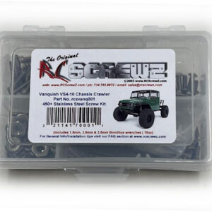 vanq001 - Vanquish VS4-10 Chassis Series Crawler (#VPS09011/12) Compatible Stainless Steel Screw Kit